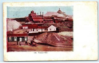 Portland Mine Victor Colorado Co Cripple Creek 1908 Antique Vintage Postcard D63