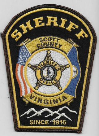 Scott County Sheriff State Of Virginia Va Shoulder Patch