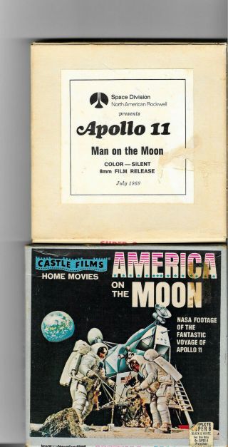 Vtg 2 Nasa 1969 Apollo 11 Films 8mm Movie
