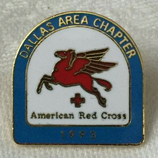 American Red Cross Pin Dallas Texas Chapter Pegasus Vest Lapel Pin