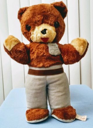 Smokey Bear Stuffed Plush Ideal.  Clear Eyes,  Fluffy Fur On This Cute Vintage Toy