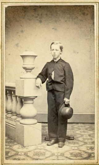 1860s Cdv Youth William Benjamin Wood By Billings & Hough Of Lebanon Nh