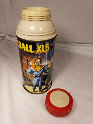 Vintage Metal Lunch Box Thermos Fireball Xl5 1964