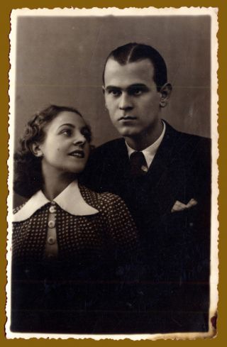 33816 Kilkis Greece 1930s.  Man & Woman.  Photo Pc Size Rppc Psicidis.