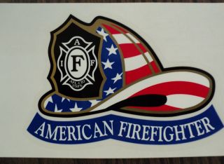 3 I.  A.  F.  F.  Fire Helmet Firefighter Sticker Decal