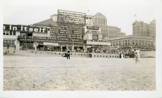 Vintage B/w Photo Of The Steel Pier Amusement Park - Atlantic City,  Nj