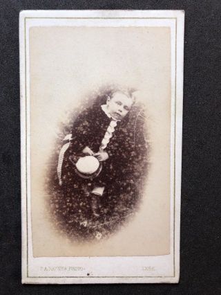 Victorian Carte De Visite Cdv: Rayner: Leek: Child Unusual Pose