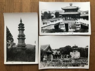 3 X China Old Photo Pagoda Ta Hsing Chiao Ta Chuan Wu Canton Soochow Hangchow