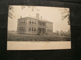 Vintage Early Udb B&w Photo Postcard Public School Canton Mississippi Ms 1907