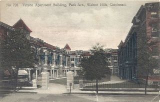 Walnut Hills,  Cincinnati,  Oh: 1907: View Of The Verona Apartments: Park Avenue