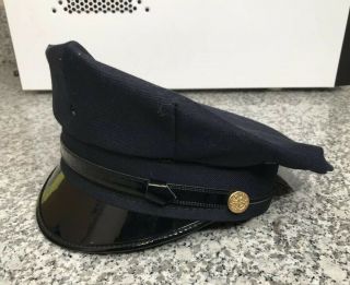Vintage Cravenette Nypd Police Uniform Cap Made By Tanen Uniform Cap Co.