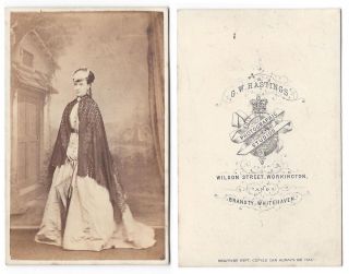 Cdv Victorian Lady Carte De Visite By Hastings Of Workington & Whitehaven