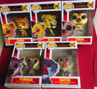 Pop Disney From,  " The Lion King ",  (live Action),  Set Of All 5,  In Hand