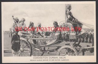 India - Prince Ranjit Singhi In His Carriage - Delhi Coronation Durbar 1911.