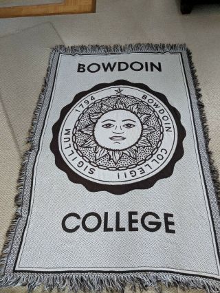 Bowdoin College - Brunswick,  Maine 45 Inch By 69 Inch Throw Blanket -