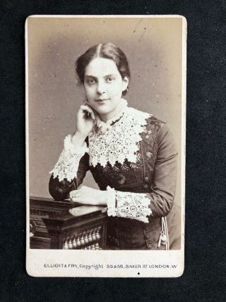 Victorian Carte De Visite Cdv: Lady Named Bolingbroke? Copyrighted: Elliot & Fry