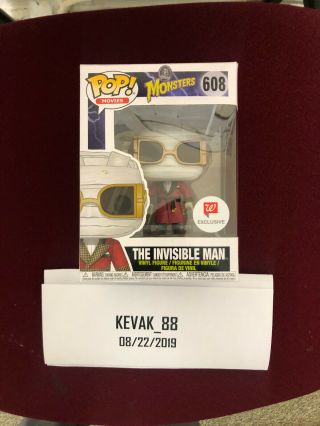 Funko Pop Universal Monsters The Invisible Man 608 (walgreens Exclusive)
