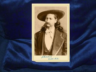 Wild Bill Hickok Old West Gunfighter Legend Cabinet Card Photograph Vintage Cdv