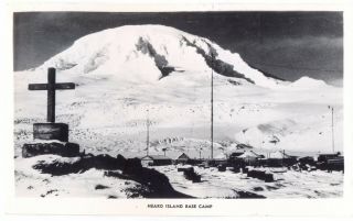 Antarctica.  Heard Island Base Camp.  1st Day Of Issue Stamp On Pc 1955