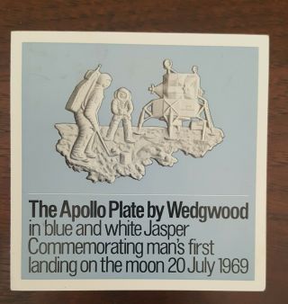 Commemorative Apollo 11 Moon Landing Plate,  July 20,  1969,  Wedgwood,  Vintage 2