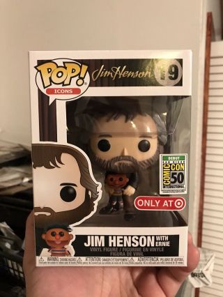 Funko Pop Icons 19 Jim Henson With Ernie 2019 Sdcc Debut Exclusive