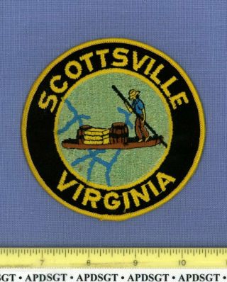 Scottsville Virginia Sheriff Police Patch Poling Barge Tobacco Barrel Freight