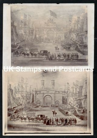 Victoria Arch Dundee X 2 Old Prints - Book Plate Prints? See Scans For Detail
