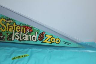 Vintage Staten Island Zoo N.  Y.  York Pennant 3