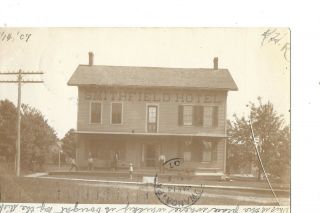 Real Photo Rppc 1907 Towanda And Ulster Pa Postmarks View Of Smithfield Hotel