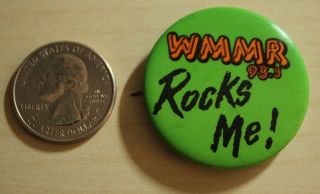 Wmmr 93.  3 Fm Rocks Me Philadelphia Radio Station Pin Pinback Button 32054