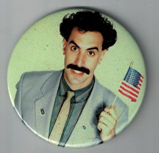 Vintage 3 " Borat Movie Pinback Button Nos