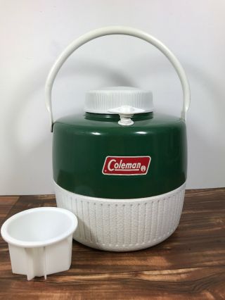 1984 Coleman Vintage Green White One Gallon Insulated Jug Fast Ship