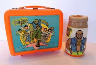 1984 Mr.  T Lunch Box With Thermos Rare Vintage Aladdin