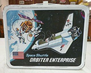 1977 Space Shuttle Orbiter Enterprise Metal Lunch Box King Seeley No Thermos