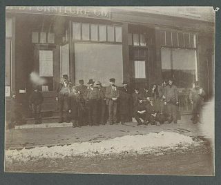 C1910 Cabinet Photo Hartland Furniture Company Workers White River Jct Vermont