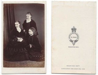 Cdv Victorian Ladies Carte De Visite By Fox Of Worthing