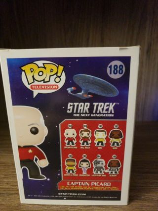 Funko Pop Television Star Trek TNG Captain Picard 188 (Vaulted and Retired) 3