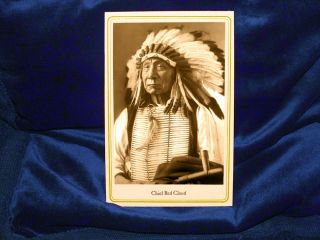 Lakota Chief Red Cloud Cabinet Card Photograph Vintage Native American History