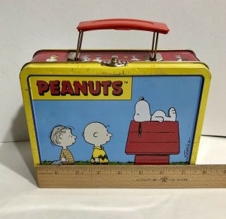 Vintage Peanuts Comic Metal Lunch Box Series 1 Featuring Snoopy