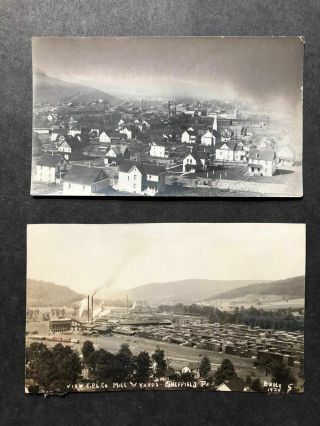 Rppc - Sheffield Pa - Warren County - Aerial - Lumber Mill - C.  P.  L.  Co.  - And Aerial Photo