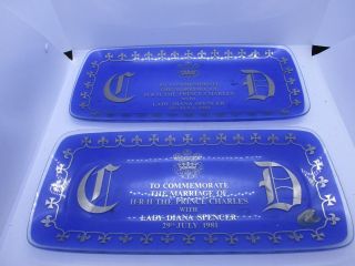 Pair Princess Diana Prince Charles Commemorative Plates