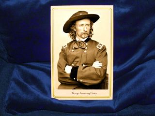 George Armstrong Custer Cabinet Card Photo Handmade Civil War Vintage