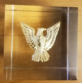 Eagle Scout Cube Paperweight - Boy Scouts of America BSA Eagle in Plastic Cube 2