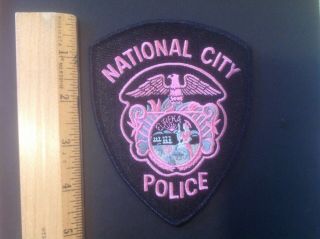 National City California Police Pink Shoulder Patch