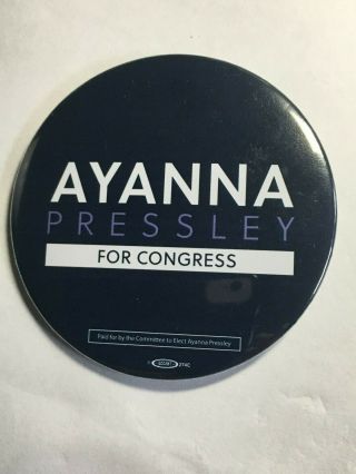 Ayanna Pressley For Congress Official Campaign Button - - 2018 - - 3 Inch
