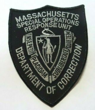 Massachusetts Department Of Correction Special Response Subdued Patch