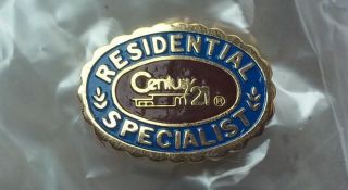 Century 21 Residential Specialist Lapel Pin Pre - Owned Real Estate Agent Agency
