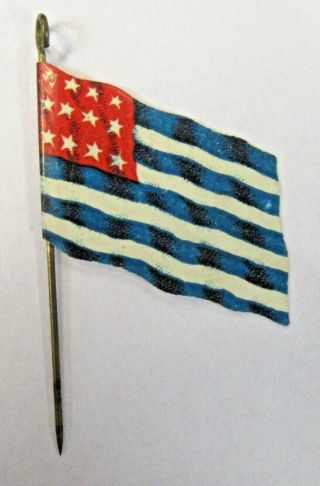 C.  1900 Salvador Republic Celluloid Flag Stick Pin Stickpin
