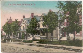 View On East Main Street In Clarksburg Wv Postcard 1910