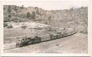 Narrow Gauge Train Near Chama,  Mexico 1940s Real Photo Postcard